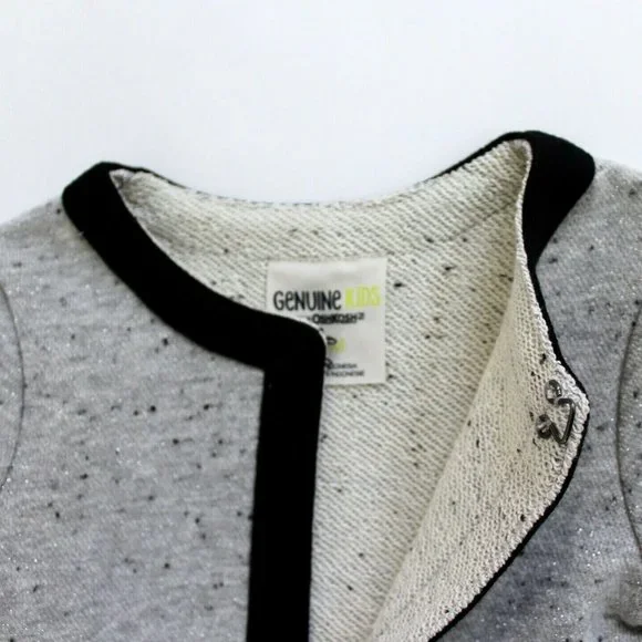 Genuine Kids by OshKosh Long Sleeve Black Trim Sparkle Jacket Size 18M - Picture 3 of 4